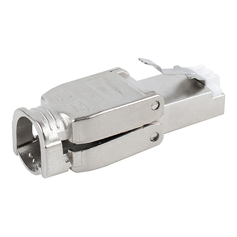 Cat6A Экранированная металлическая пряжка Безинструментальный соединитель RJ45 RJ-602S-2-C6A