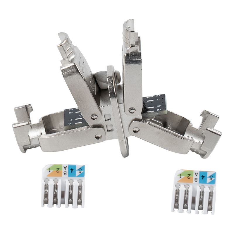 Cat6A Экранированный разъем без инструментов нажимного типа (с монтажным основанием) RJ-603S-4-C6A