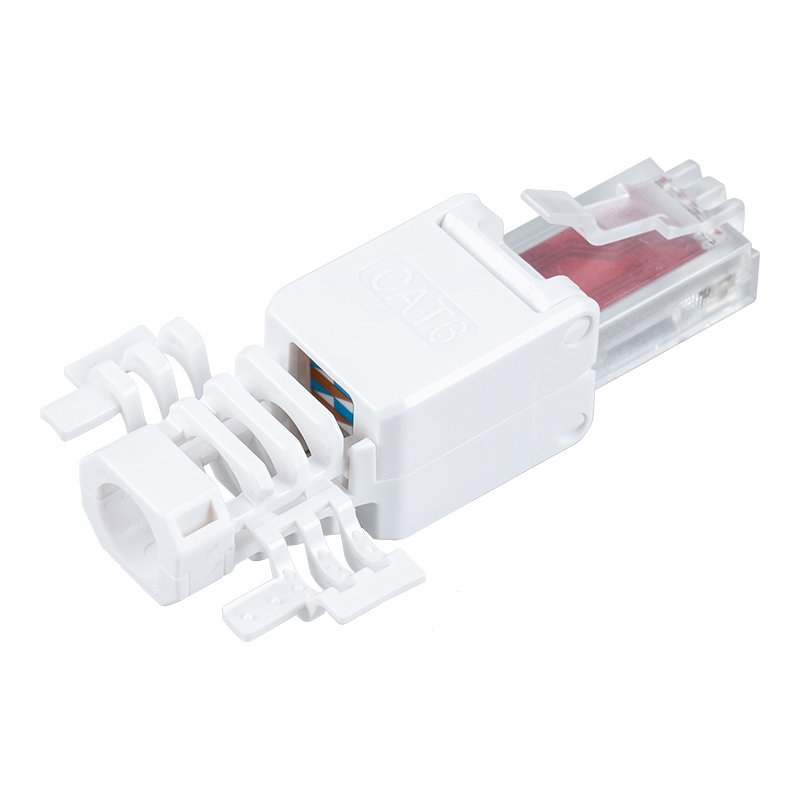 Cat6 Неэкранированный безинструментальный разъем RJ45 （с крыльями） RJ-688X-C6