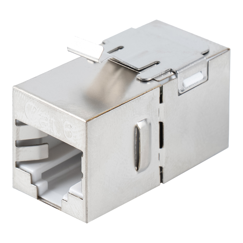 Экранированная прямая муфта Cat6 RJ45 (с металлическим зажимом) SM-2035SC6