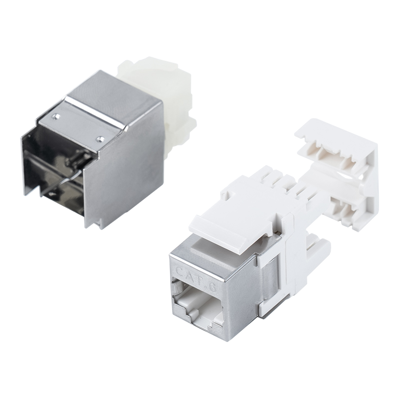 Cat6A Экранированный домкрат Keystone 180° (с металлическим корпусом) SM-2064SD8C6A