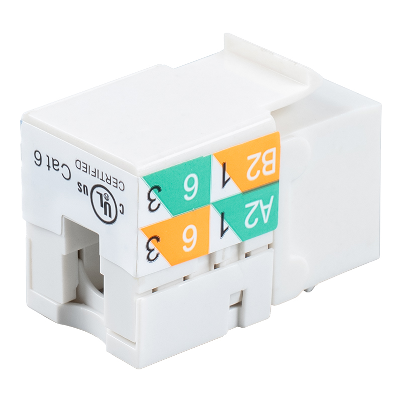 Cat6 Неэкранированный разъем Keystone 90° (двойное назначение) SM-2081D8C6