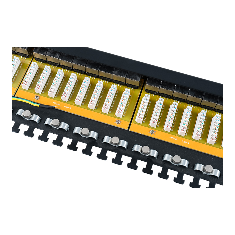 Категория 6 19-дюймовая экранированная 24-портовая коммутационная панель 1U SP-3217SK24-C6A