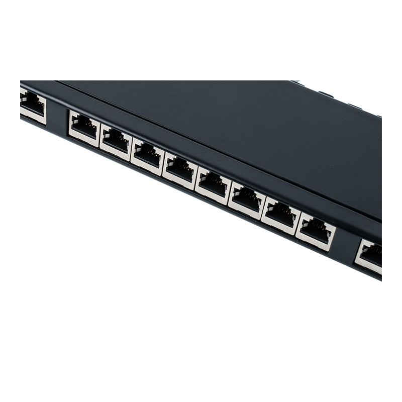 Категория 6 19-дюймовая экранированная 24-портовая коммутационная панель 1U SP-3217SK24-C6A