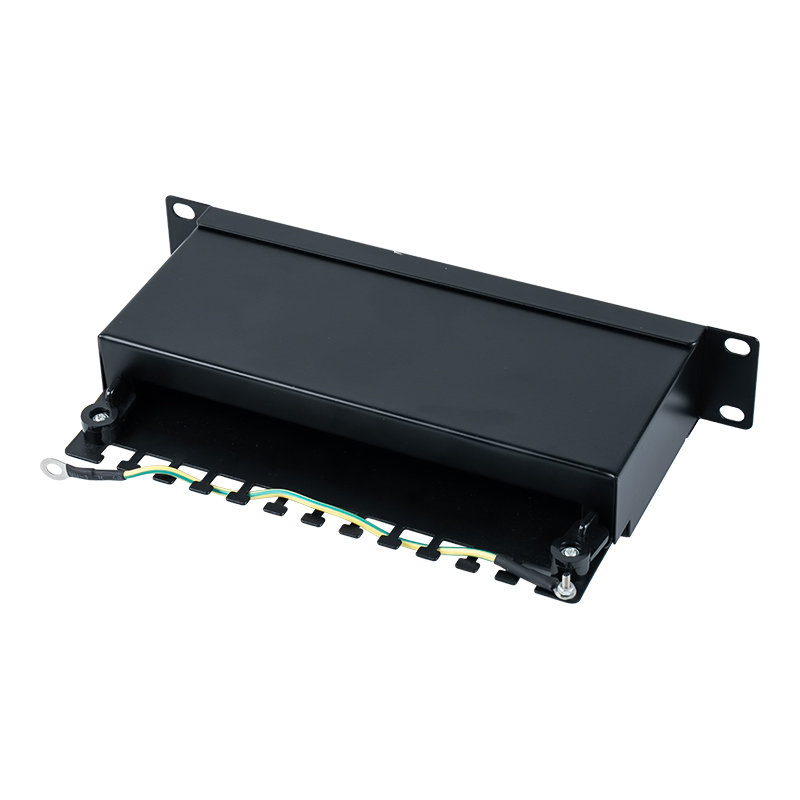 Категория 6 10-дюймовая экранированная 1U 12-портовая коммутационная панель SP-3250SK12-C6