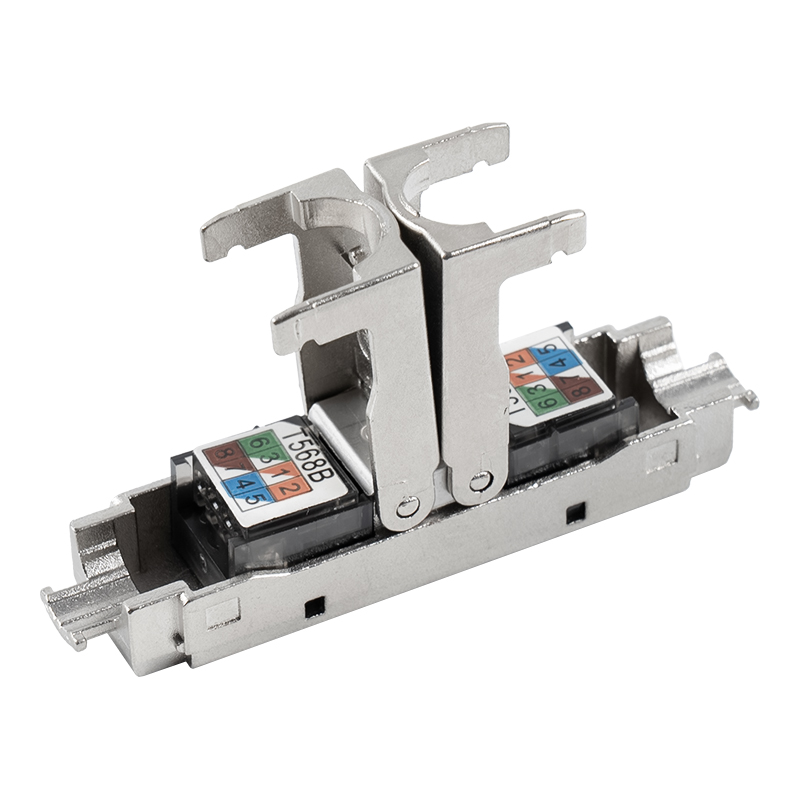 Cat6A Экранированный вставной соединитель без инструментов （одно отверстие） RJ-604S-1-C6A 