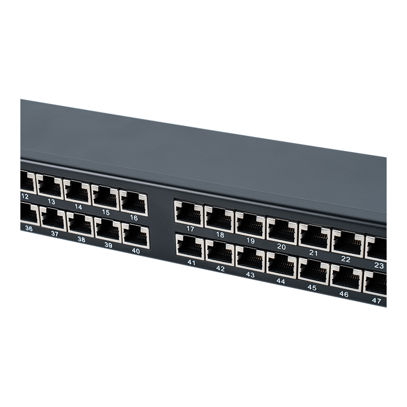 Cat6e 19-дюймовая экранированная 48-портовая коммутационная панель 1U SP-3262SK48-C6A